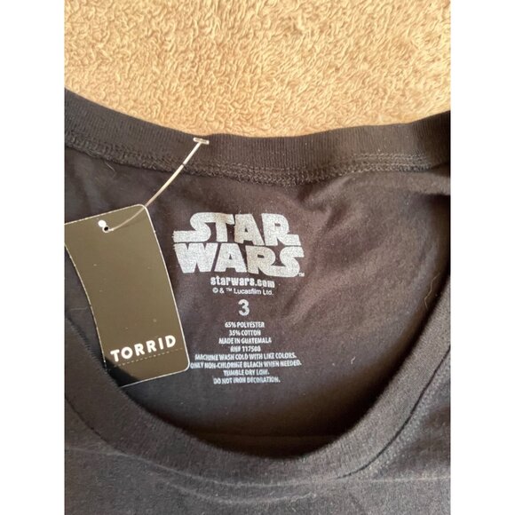Star Wars Mandalorian Grogu Womens T-Shirt By Torrid Black Graphic Tee Size 3XL - Picture 4 of 11